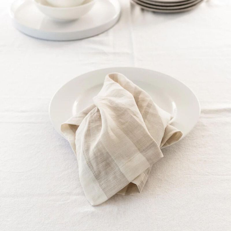 Home Lab 100% French Flax Linen Napkin Set Of 4 image number 11